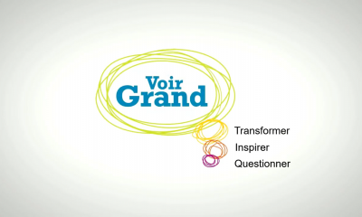 Marque de "Voir grand," transformer, inspirer, questionner